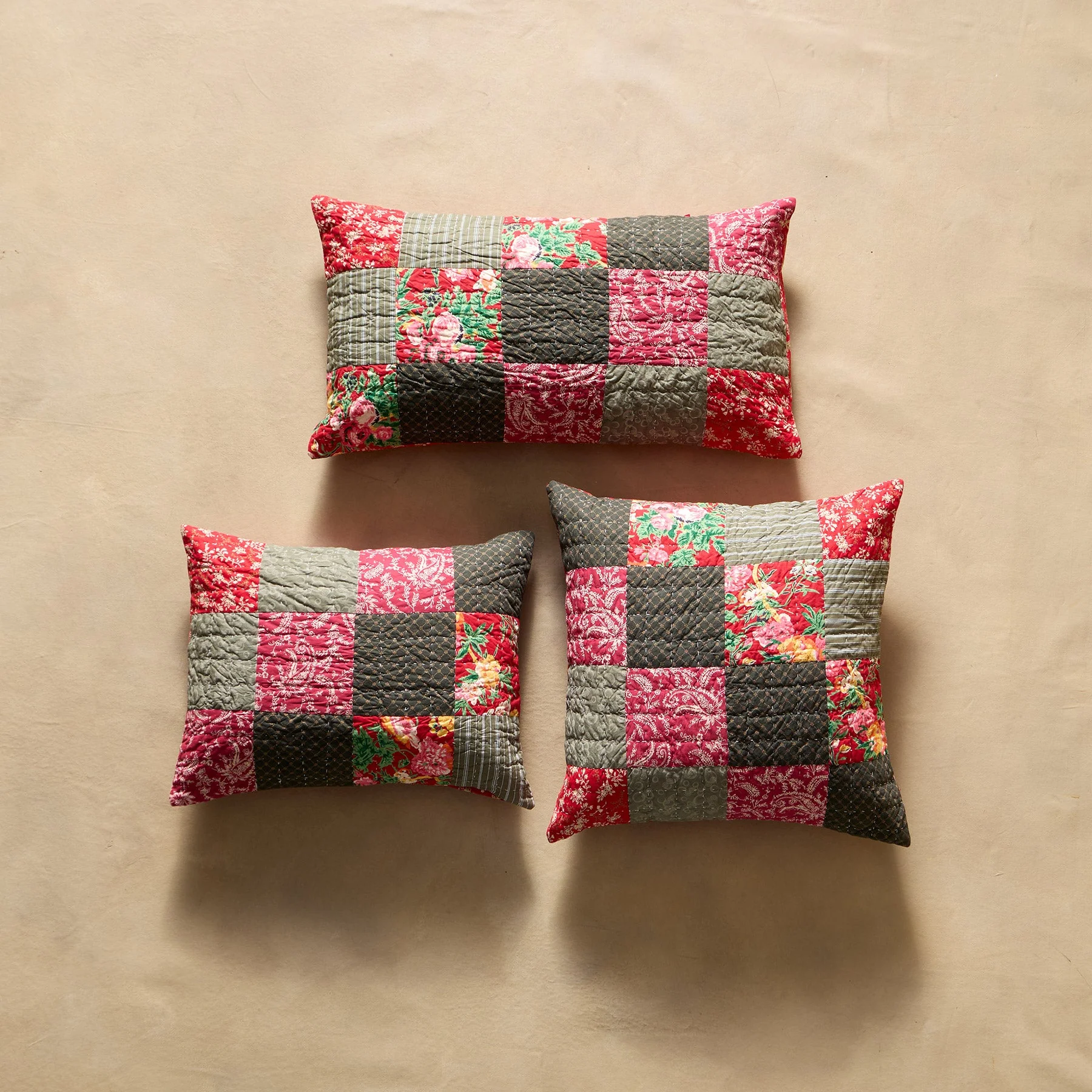 Festive Flourish Patchwork Sham