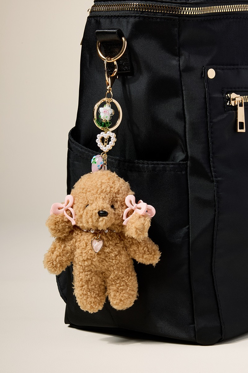 Fluffy Dog Bag Charm