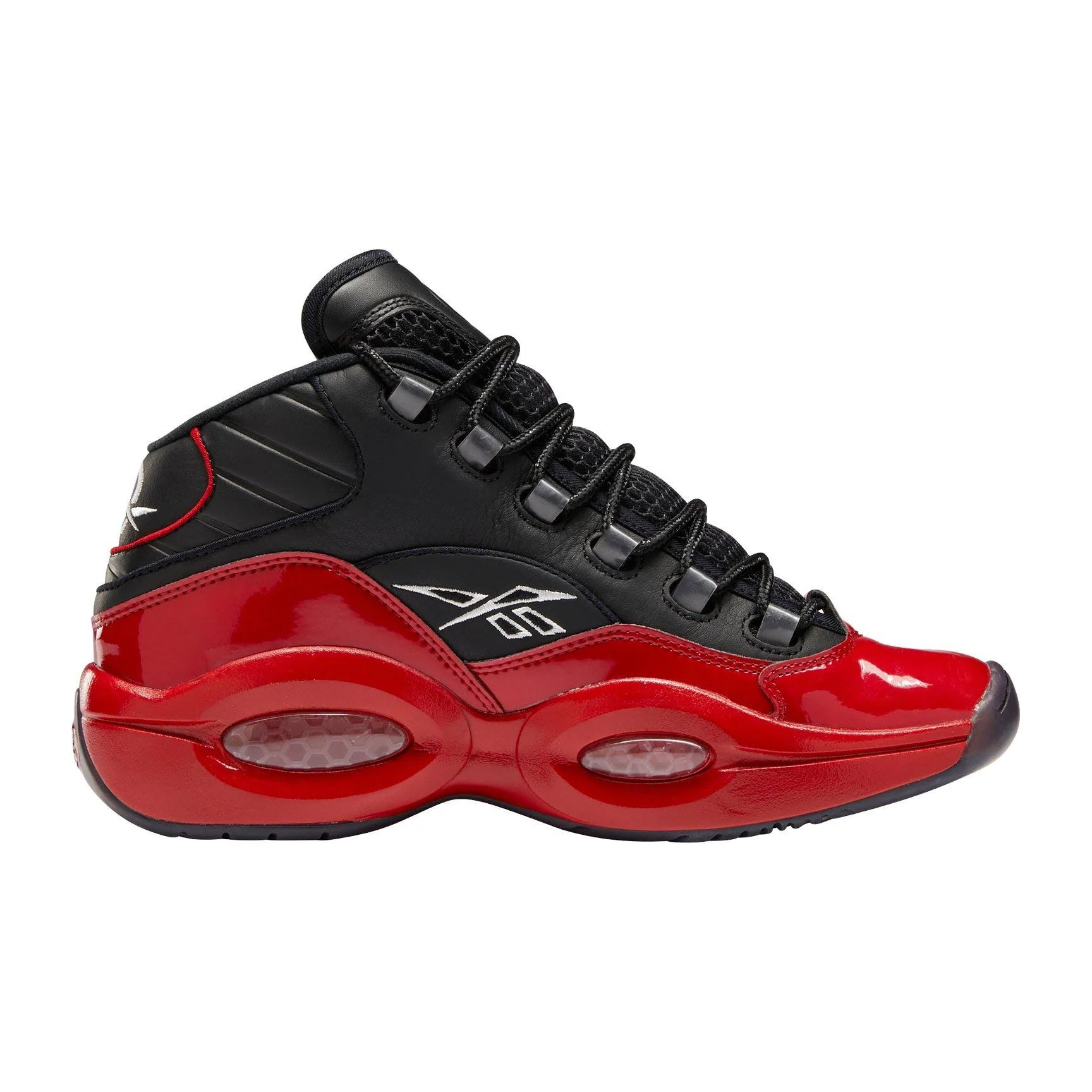 Final inventoryReebok Kid's Question Mid Street Sleigh Shoes - Black / Vector Red