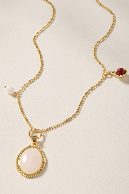 Lorie Rose Quartz Pendant Necklace