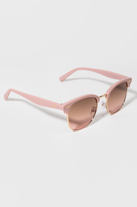 Caitlin Wayfarer Gold Accent Sunglasses