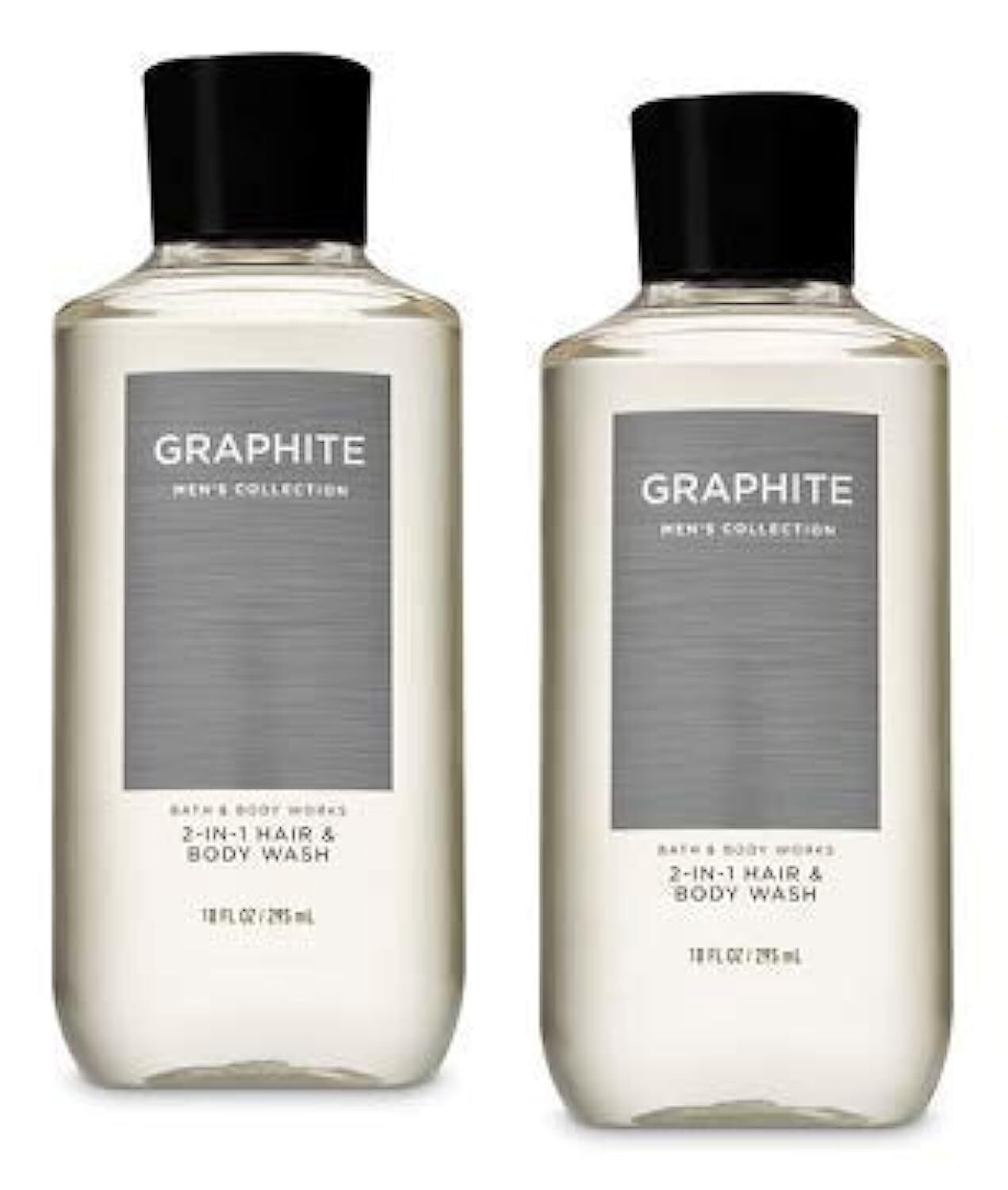 Bath & Body Works 2 Pack Graphite 2-in-1 Hair + Body Wash 10 Oz.