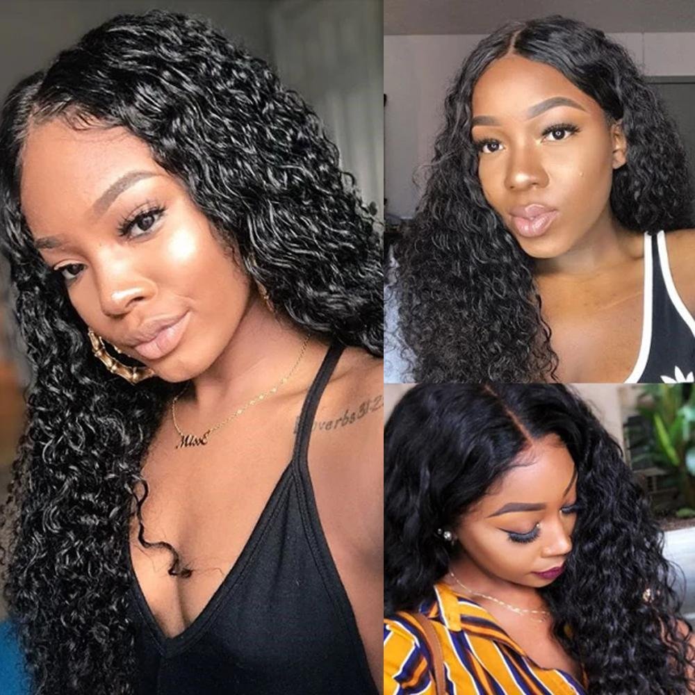 Black Brazilian Black Water Wave Long Wigs