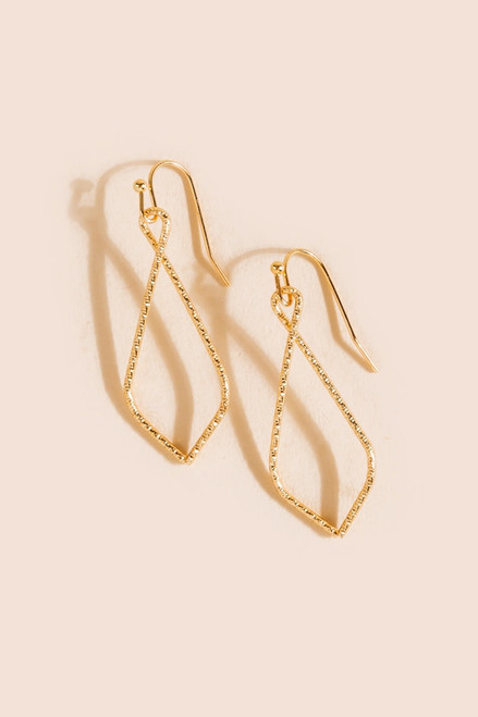 Monica Thin Knife Cut Drop Earrings