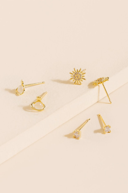 Sasha Crystal Starburst Earring Set