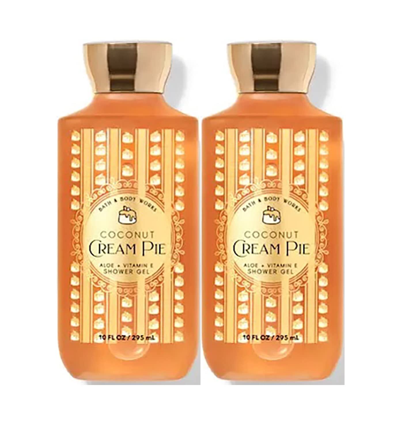 Bath & Body Works Coconut Cream Pie Shower Gel Gift Sets 10 Oz 2 Pack (Coconut Cream Pie)