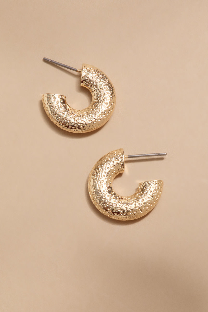 Emily Textured Bold Hoop Earrings