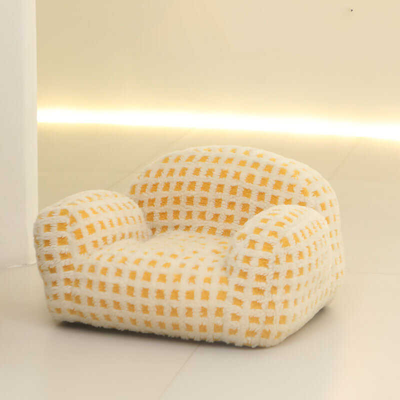 Poached Egg Lamb Velvet Pet Sofa Dog Recliner Cat Sofa