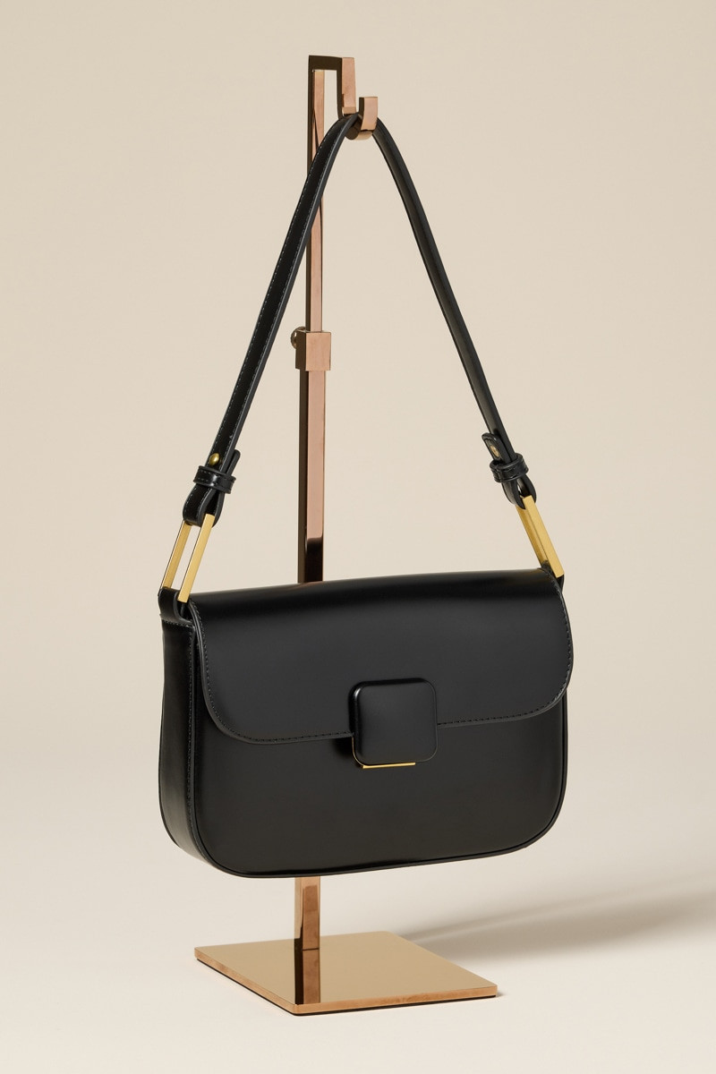 Lara Button Flap Shoulder Bag