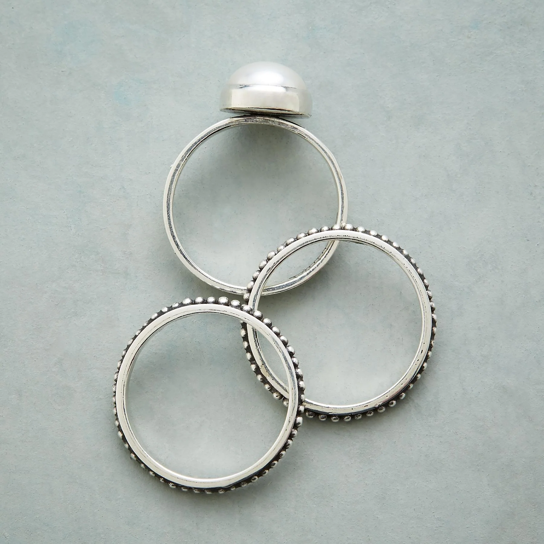 Boundaries Pearl Ring Trio