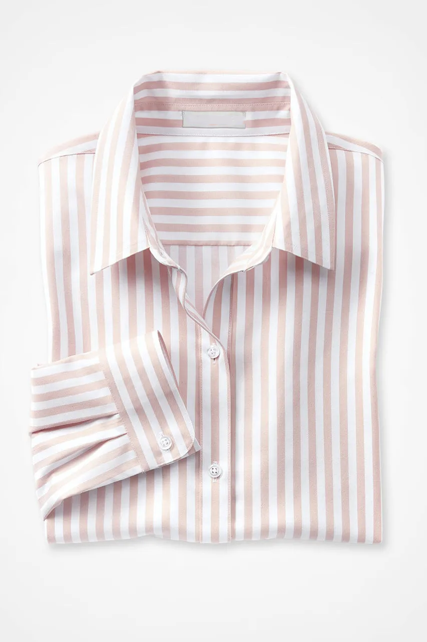 Striped No-Iron Long-Sleeve Shirt