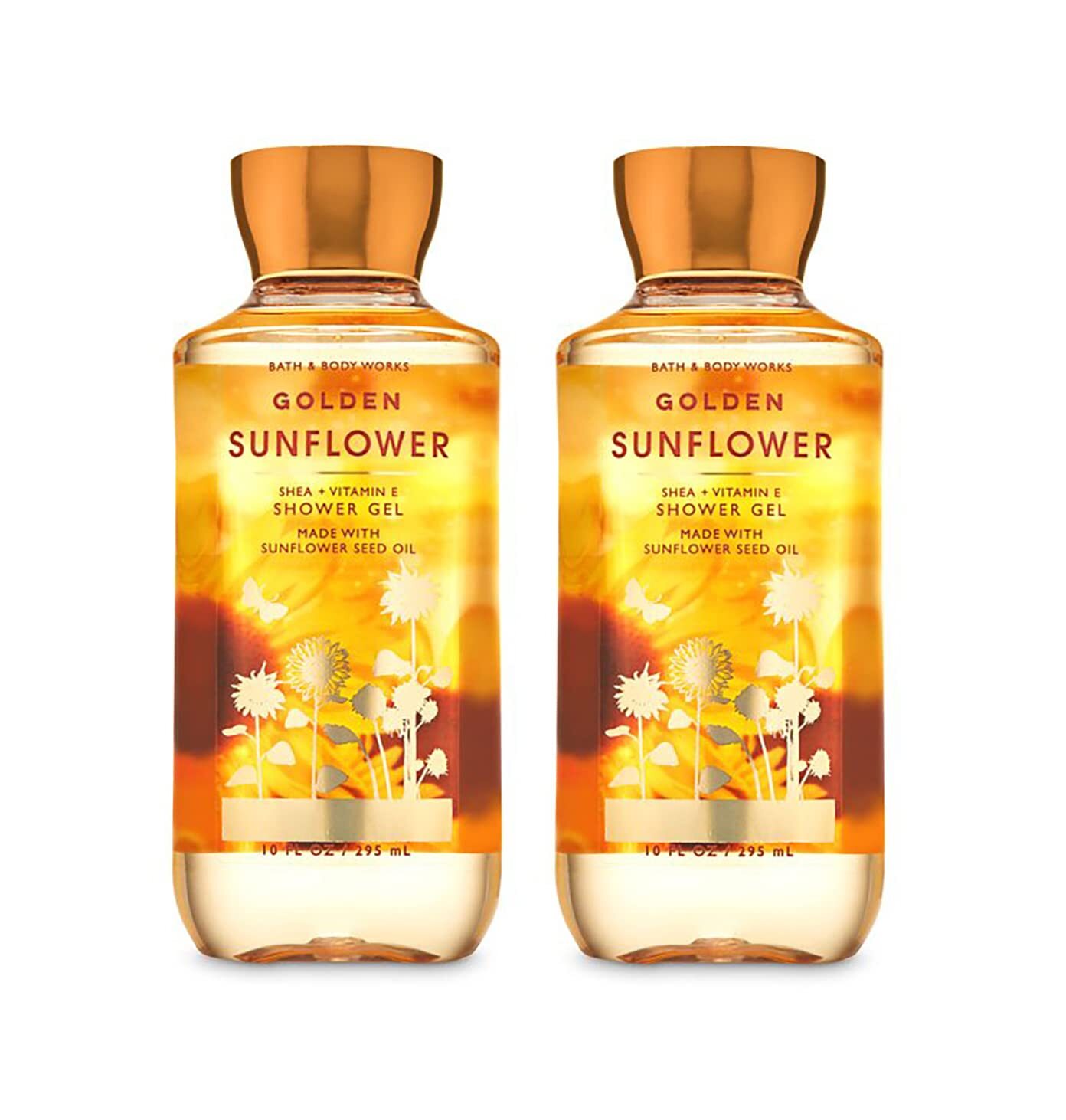 Bath & Body Works Golden Sunflower Shower Gel 10 Oz 2 Pack (Golden Sunflower)