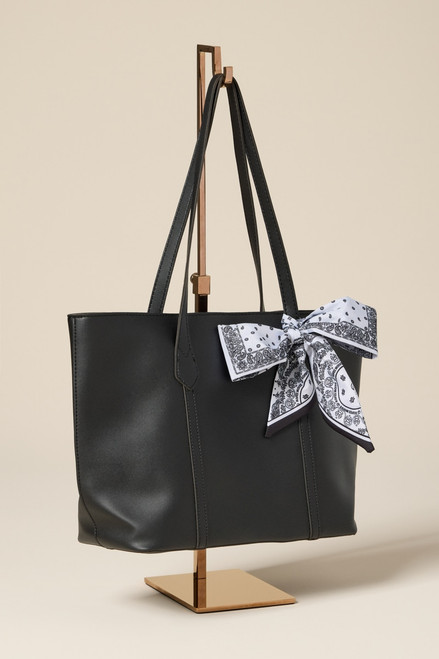 Rae Faux Leather Tote Bag With Scarf