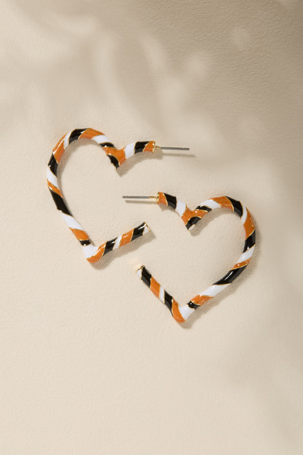 Gina Halloween Heart Hoop Earrings