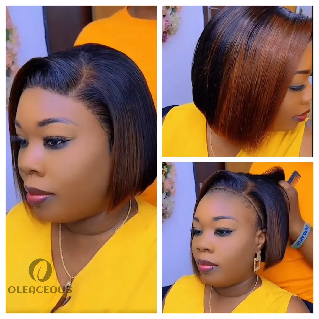 2026 Short wave Bob Pixie cut wig with bangs