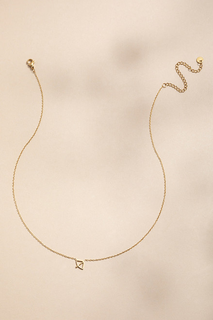 Sagittarius Stainless Steel Pendant Carded Necklace