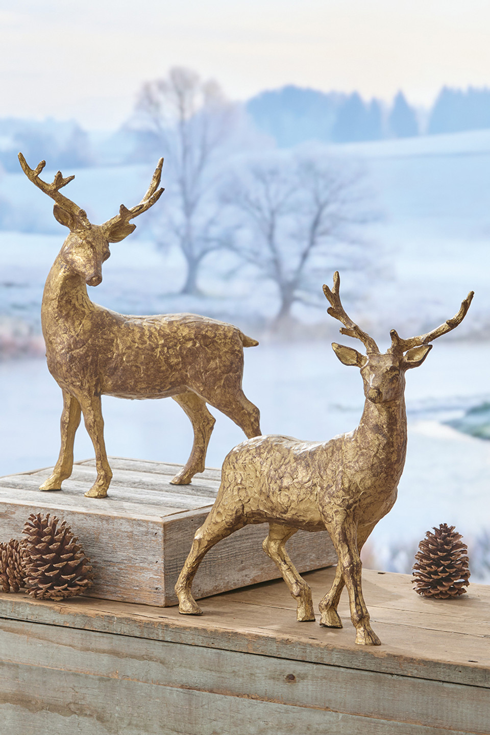 Golden Deer Duo, Set of 2