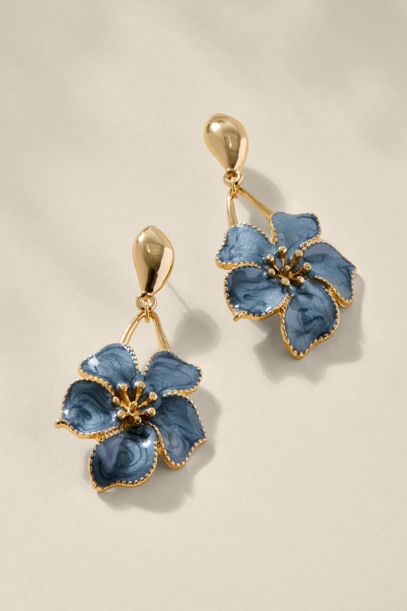 Petra Enamel Flower Drop Earrings