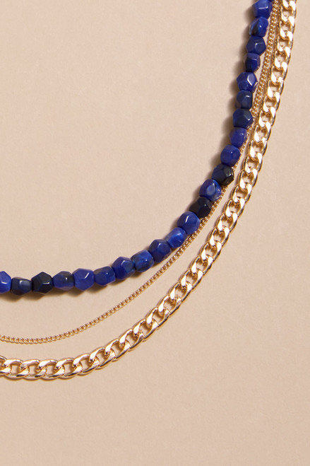 Angie Chain And Bead Layered Necklace