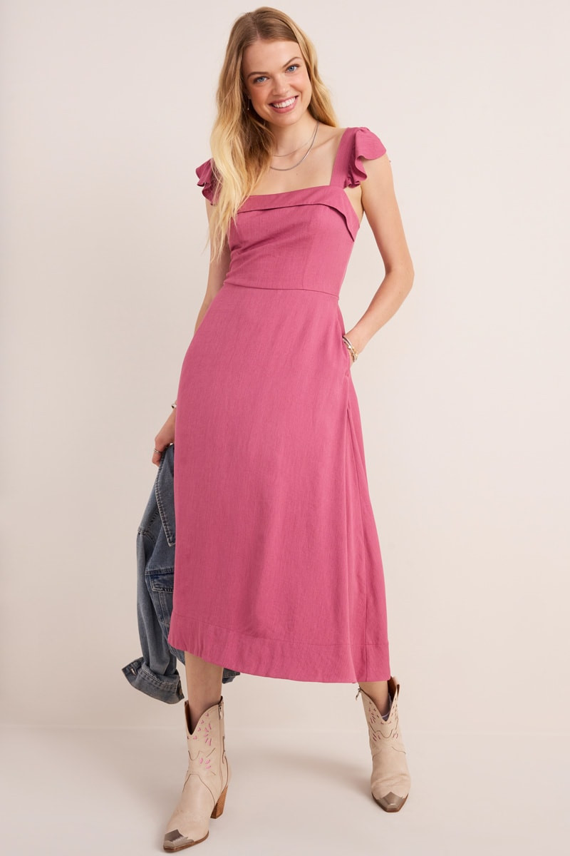 Lena Bow Back Midi Dress