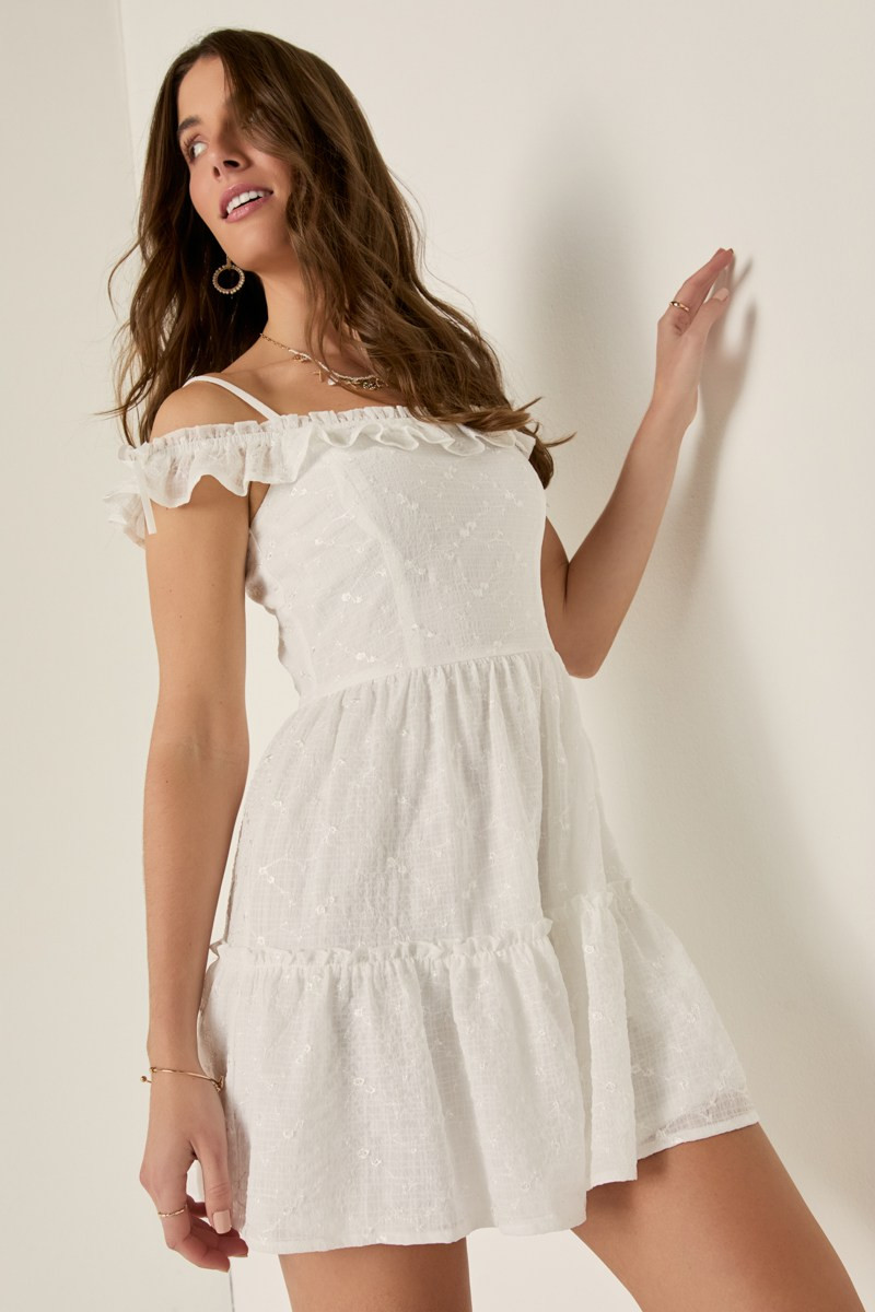 Melinda Embroidered Mini Dress