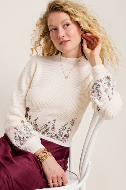 Jodi Embroidered Pullover Sweater