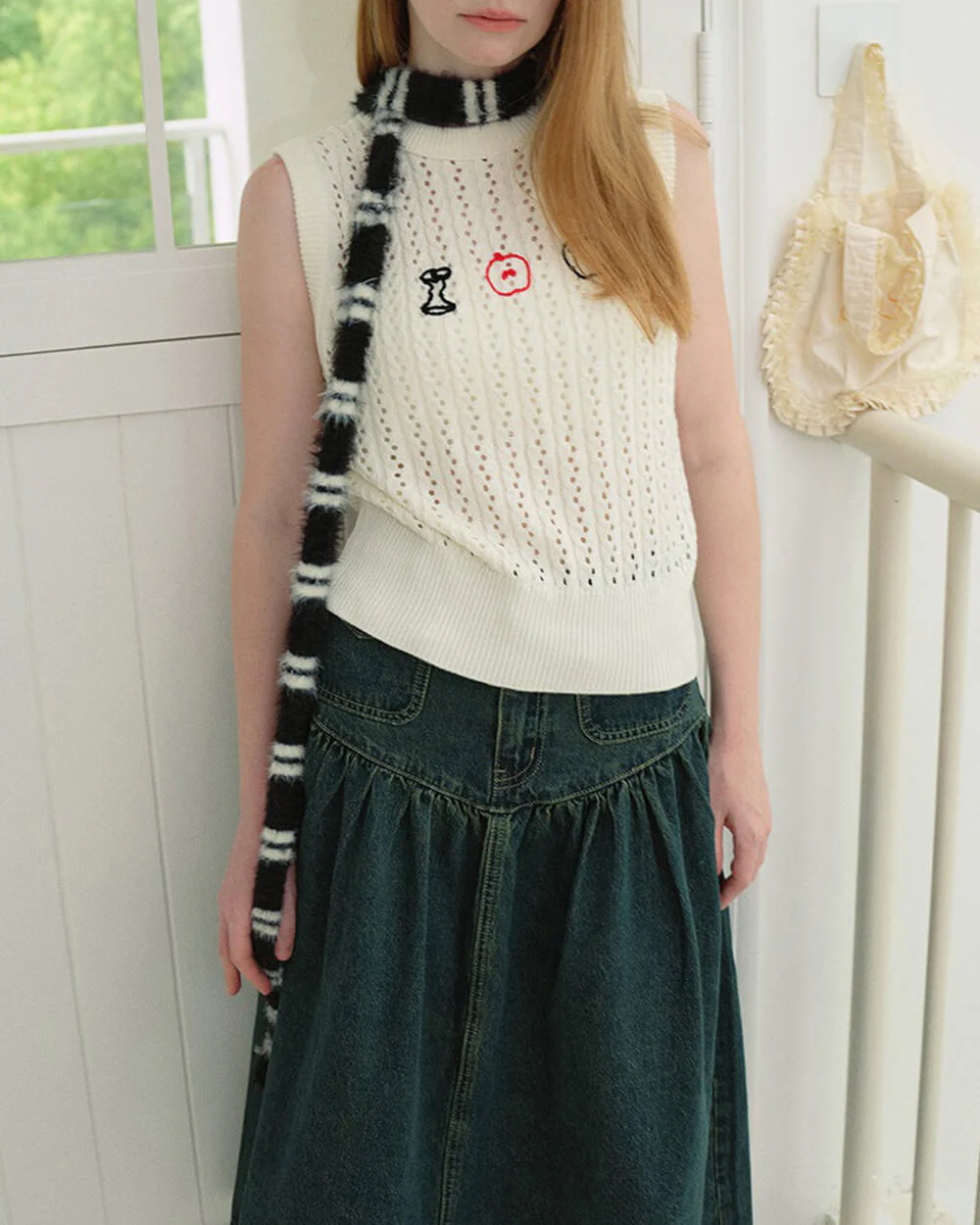 Striped Skinny Scarf