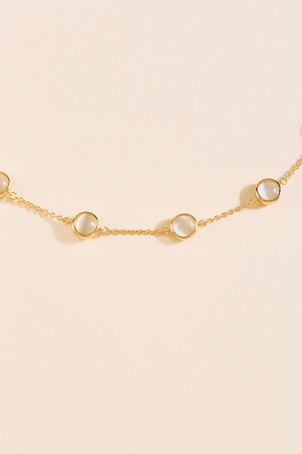 Megan Cat Eye Station Necklace