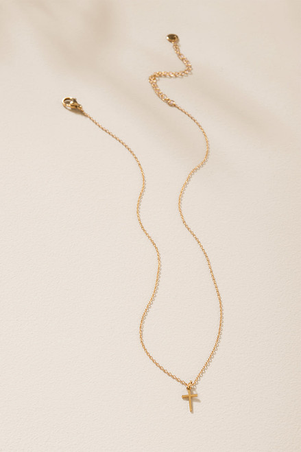 Donna Gold Cross Pendant Necklace