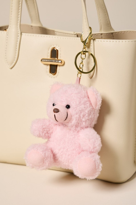 Pink Teddy Bear Bag Charm