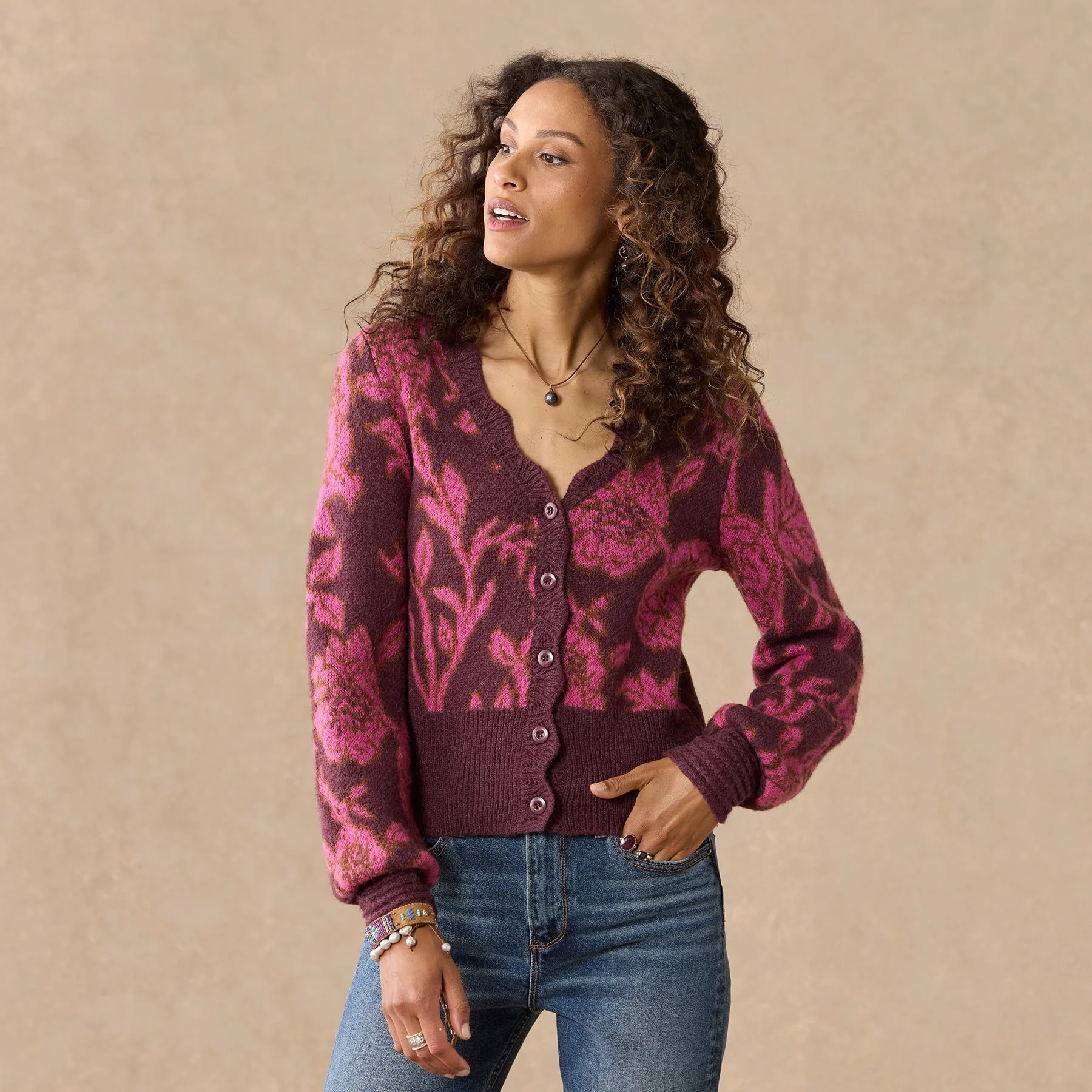 Jahzara Blossom Cardigan, Petite