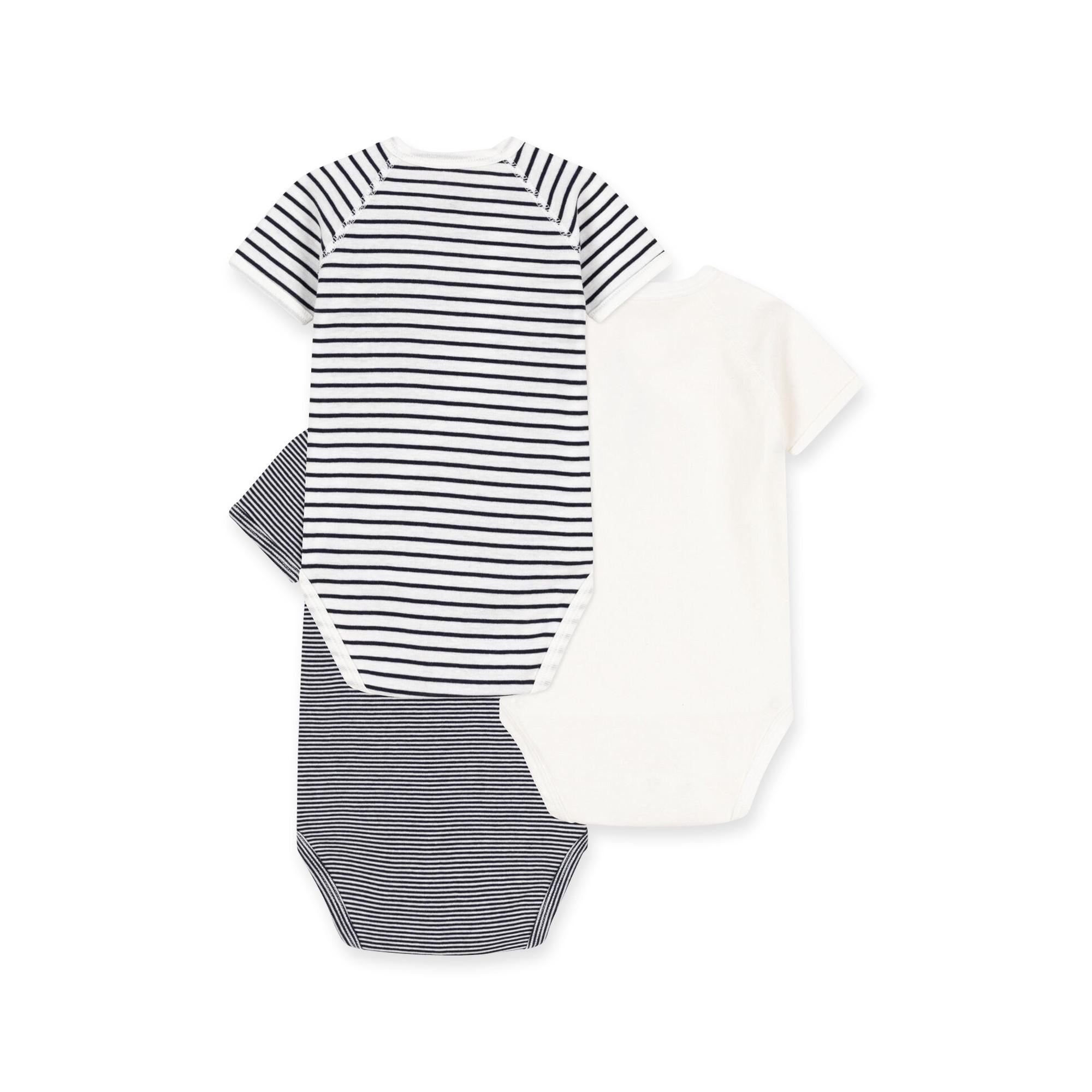 PETIT BATEAU Triopack, Bodys, kurzarm