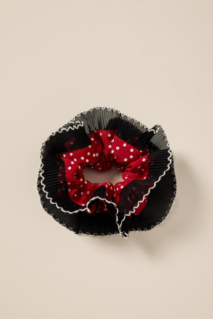 Lara Twisted Polka Dot Scrunchie