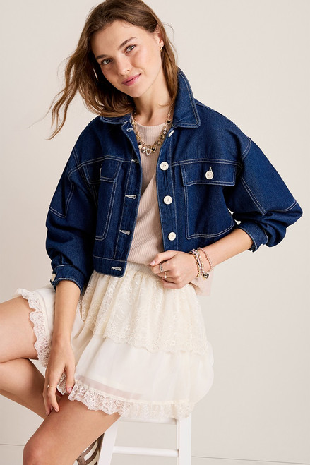 Julia Lace Tiered Mini Skirt