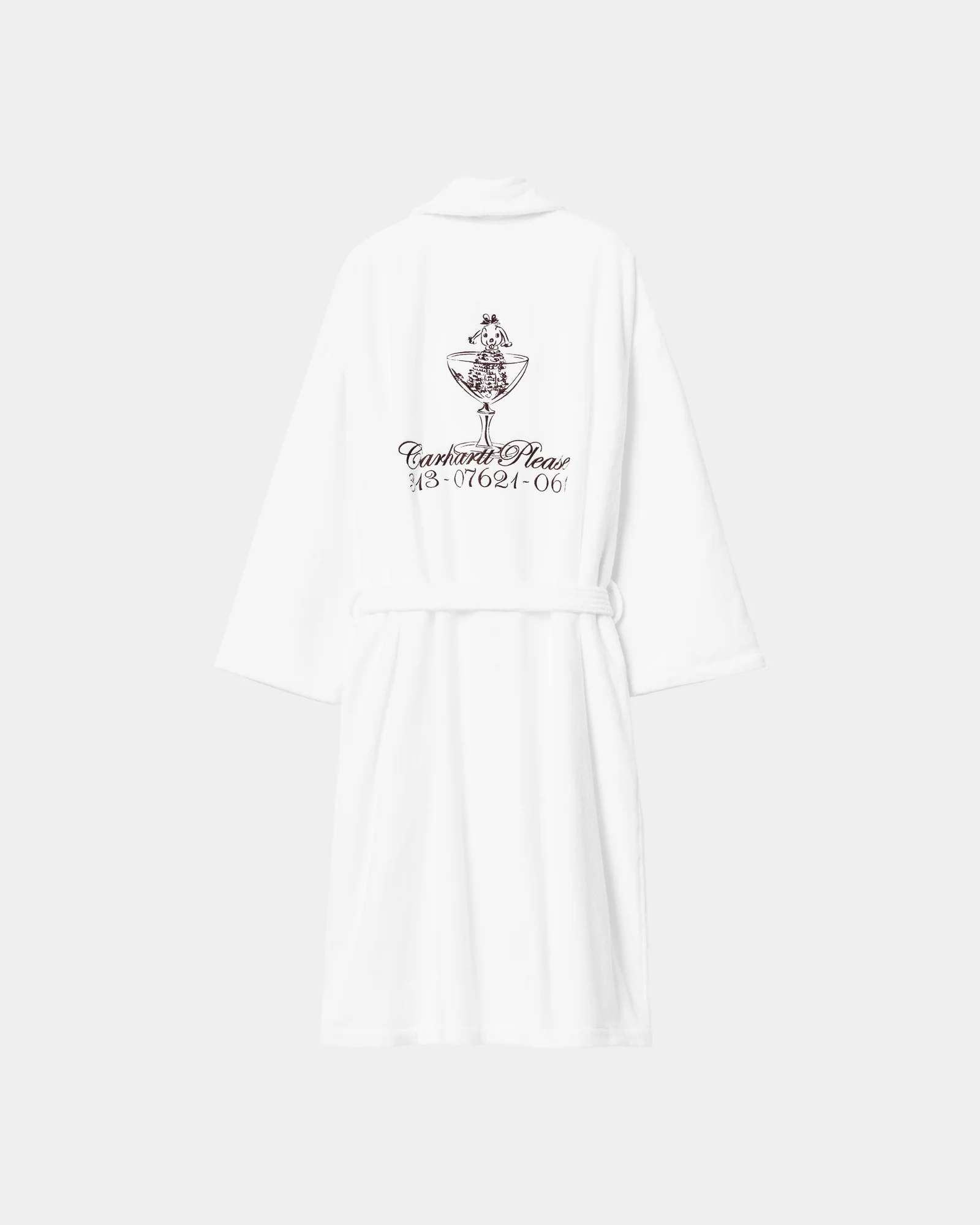 Final inventoryCarhartt Please Bathrobe | White / Bordeaux