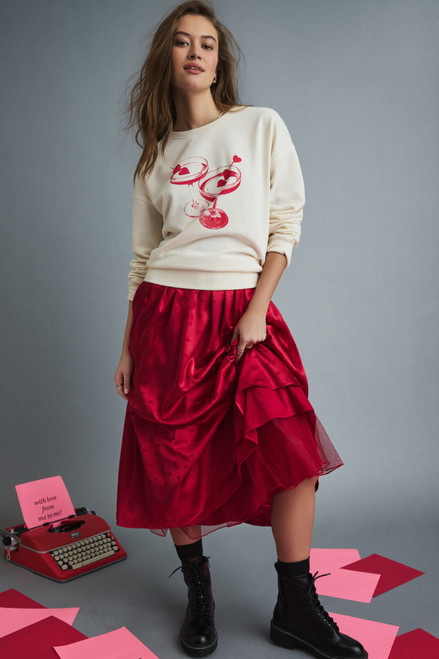 Darcy Heart Print Midi Dress