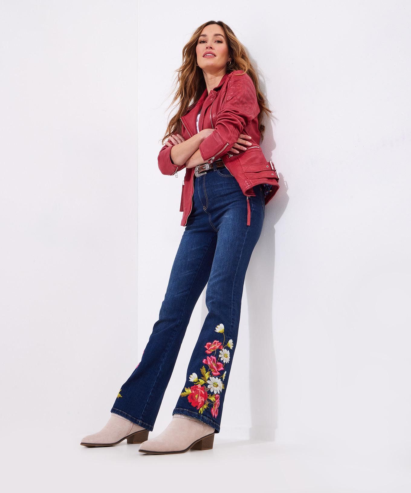 Joe Browns Bootcut Jeans mit Blumenstickerei