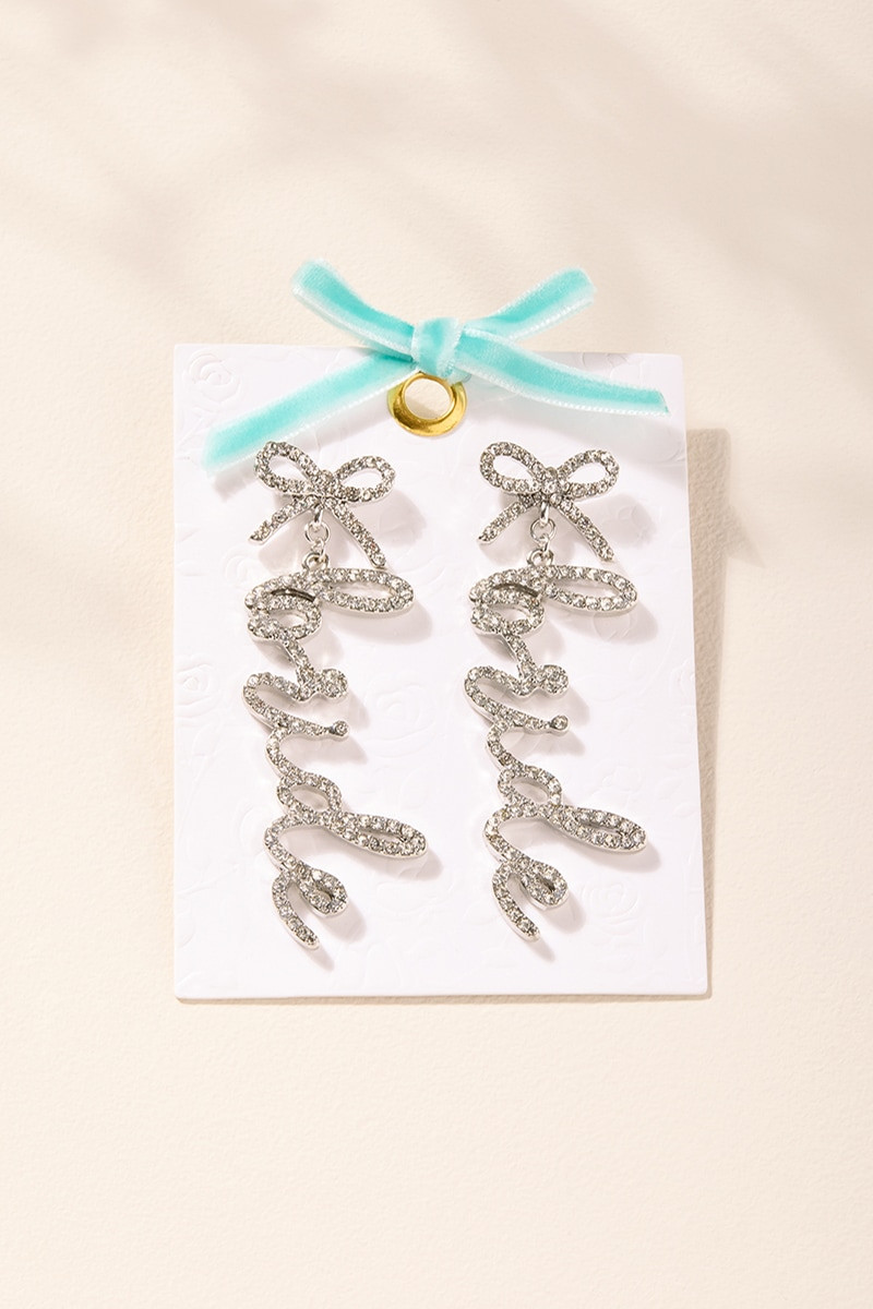 Bride Pav&eacute; Chandelier Earrings