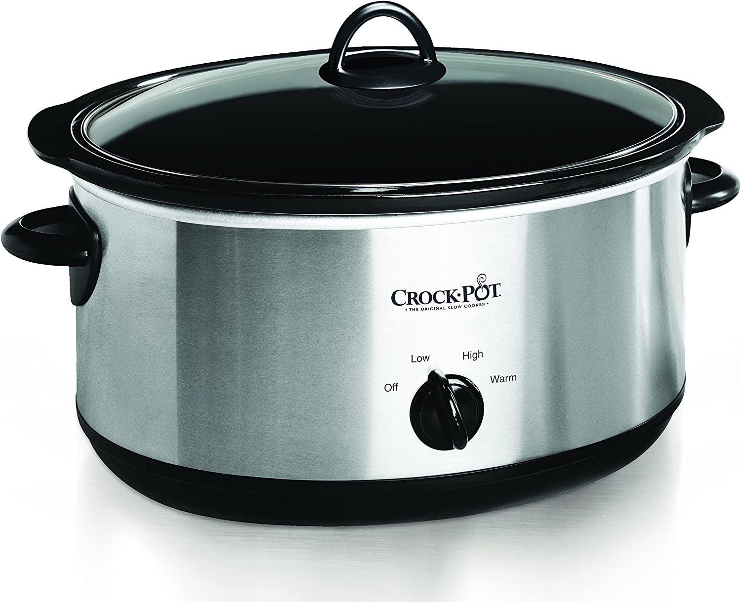 Crock-Pot 7 Quart Oval Manual Slow Cooker, Stainless Steel (SCV700-S-BR)
