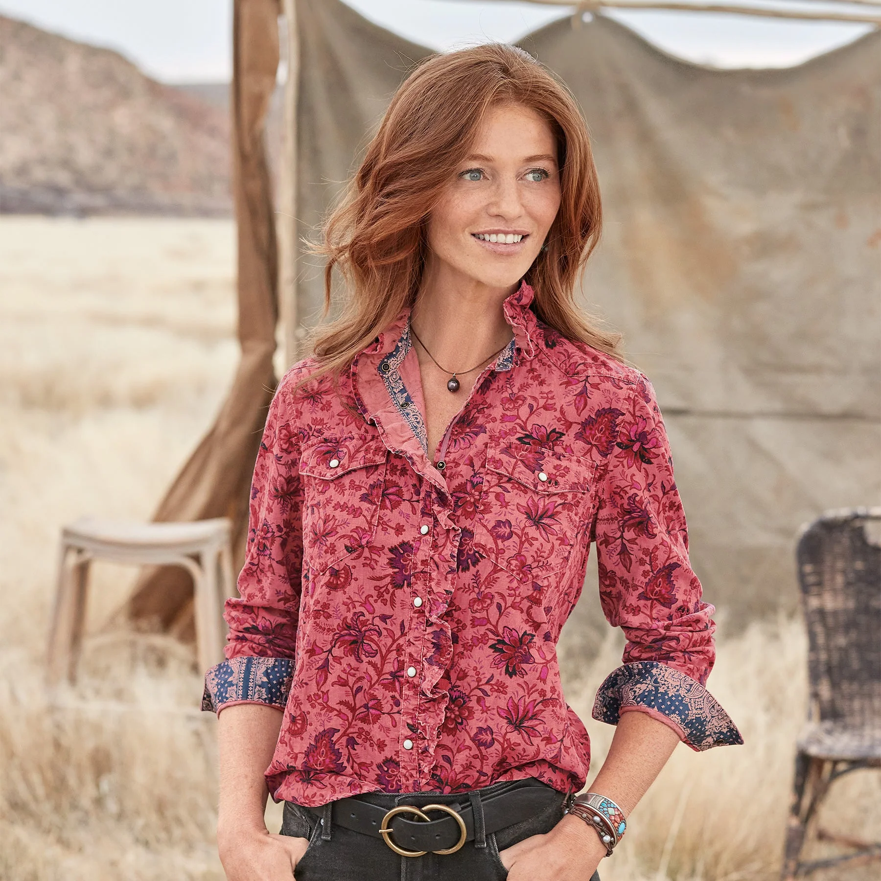 Ombeline Printed Shirt, Petite