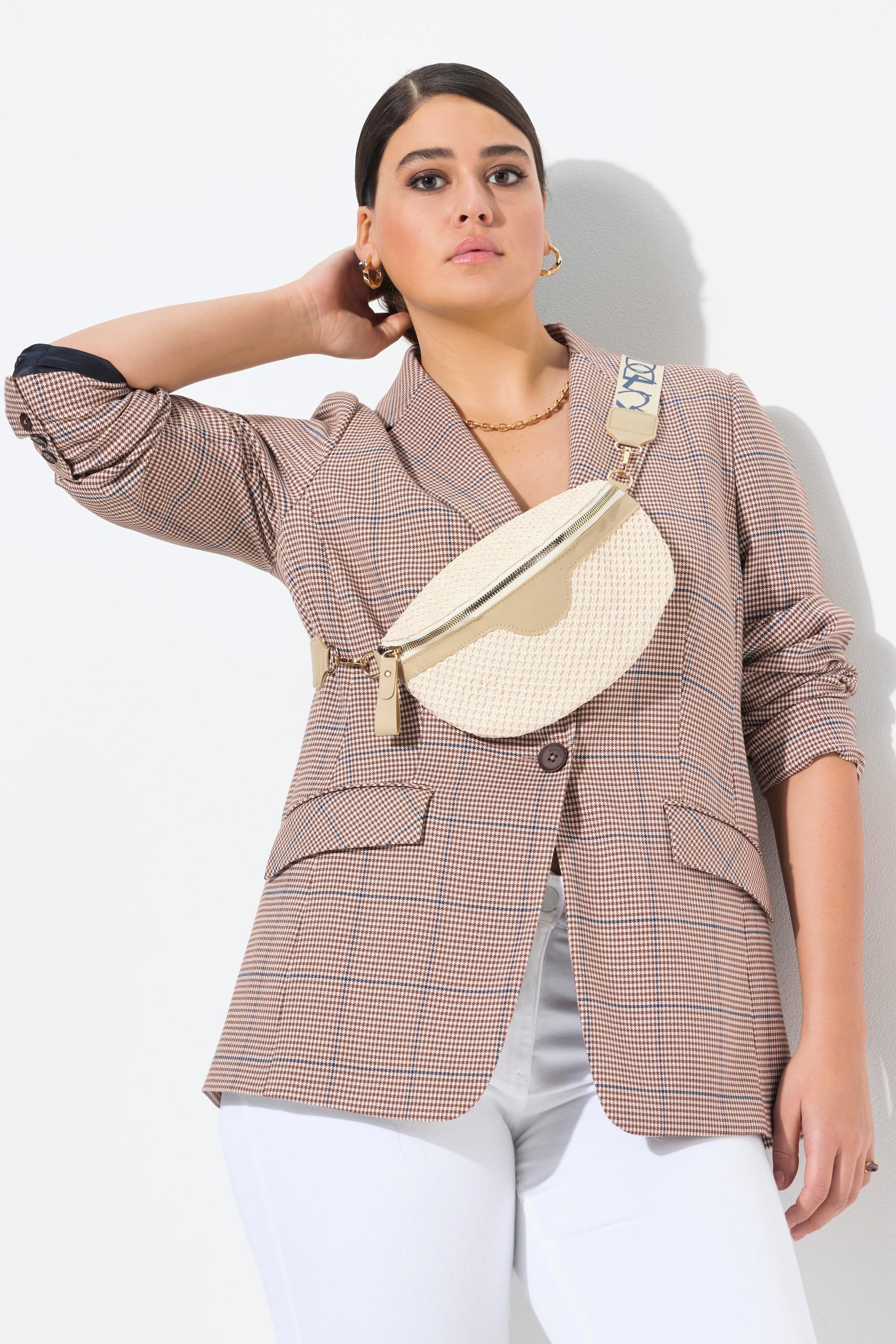 Ulla Popken Crossbody-Tasche, Makramee, Reißverschluss