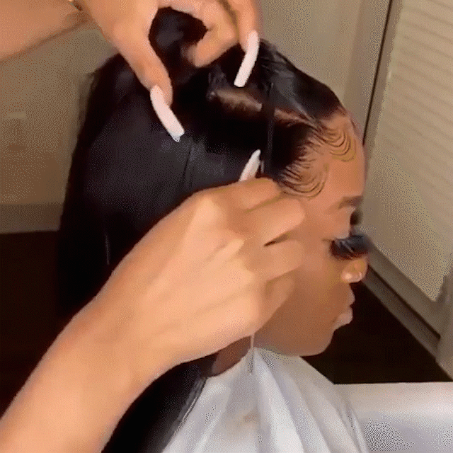 Glueless GLAMOROUS WOMEN LONG STRAIGHT WIG-25inch(140%-Extra Thick As In Video)