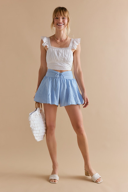 Iris Flowy Waisted Front Tie Shorts