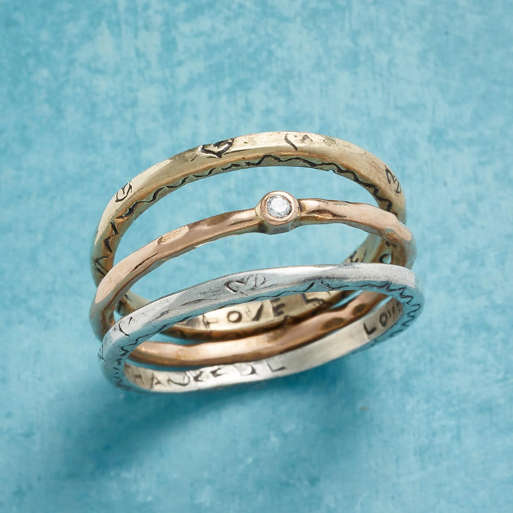 Love And Gratitude Rings Set