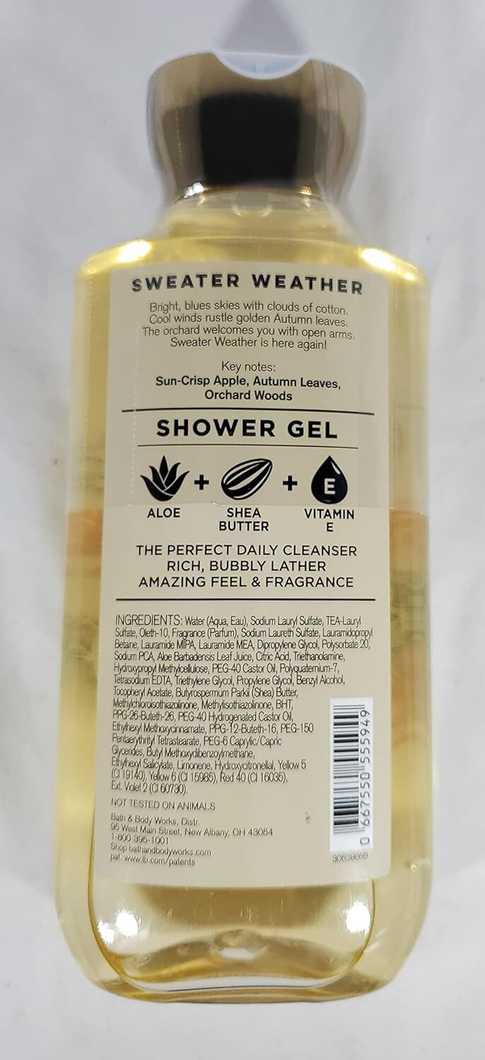 Bath & Body Works Sweater Weather Shower Gel Fall 2020 Collection 10 Ounce Body Wash
