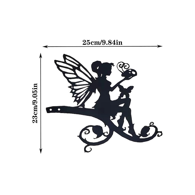 1pc Butterfly Fairy Shaped Silhouette Home Garden Yard Patio Outdoor Statue Stake Decoration Perfect For Birthdays Housewarming Gifts
