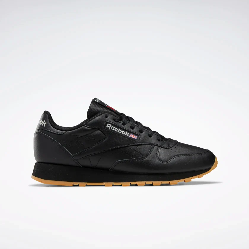 Final inventoryReebok Men's Classic Leather Shoes - Core Black / Pure Grey / Rubber Gum