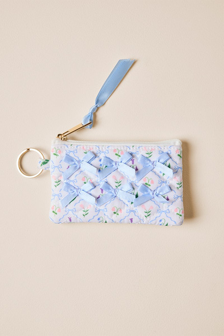 Serena Bow Floral Quilt Card Case