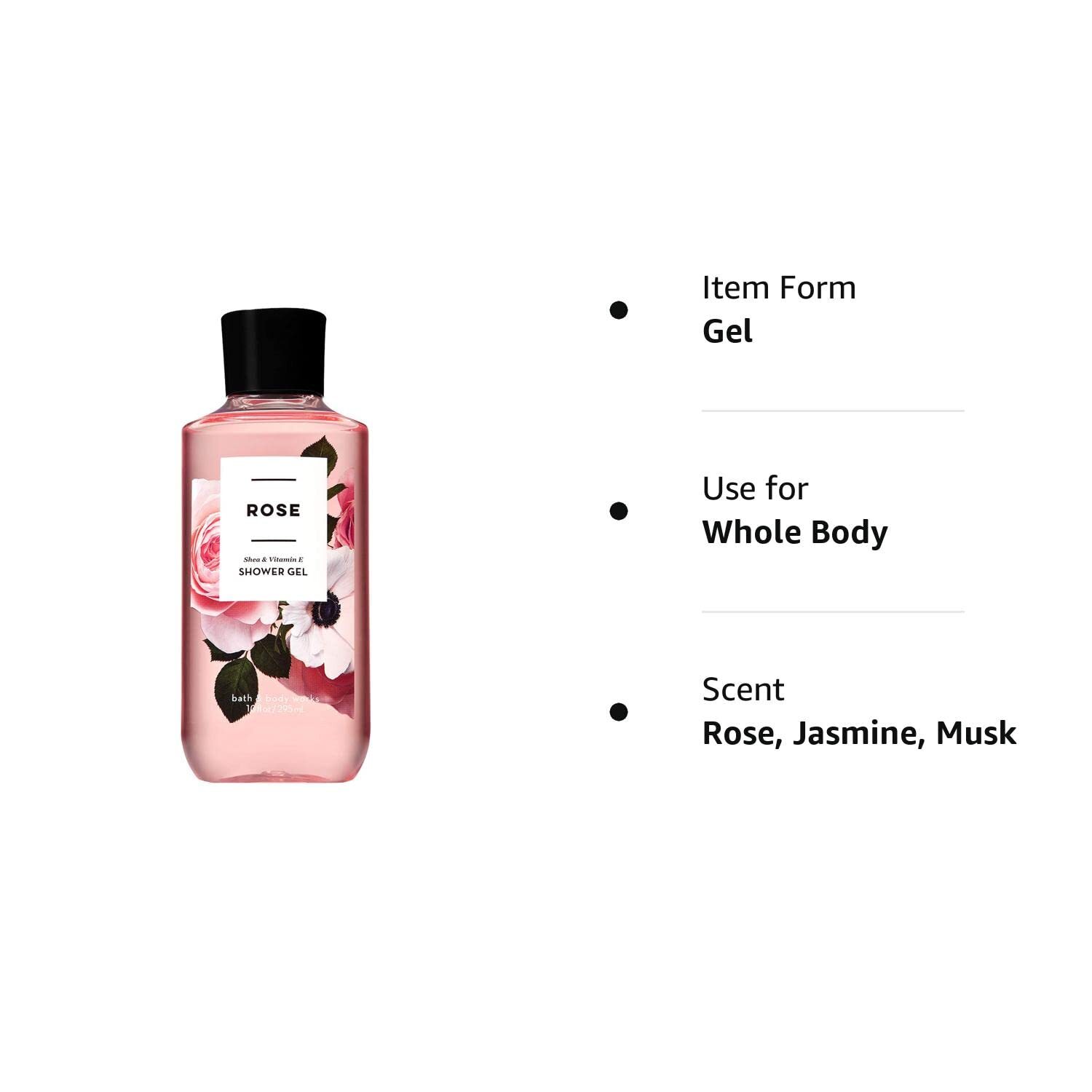 Bath & Body Works ROSE Shea and Vitamin E Shower Gel 10 Fluid Ounce