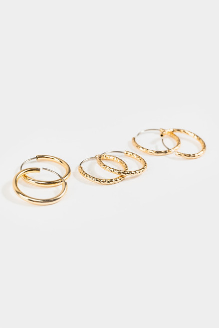Kennedi Textured Hoop Set